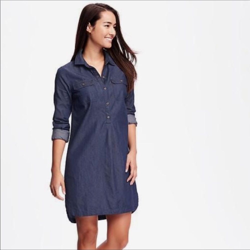 Chambray Shirt Dress Size Small
